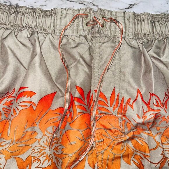 Sand N Sun | Swim Trunks Elastic Waist Built in Liner | Tan | Mens | L (36-38) - Picture 2 of 7